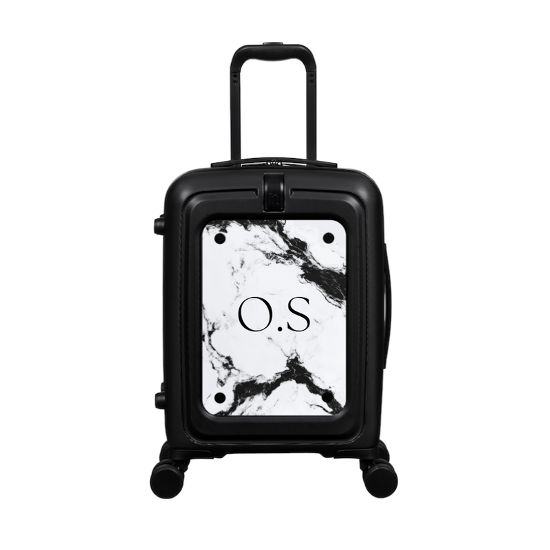 Modify - Suitcase with Personalised Panel (Mono Marble - Initials)