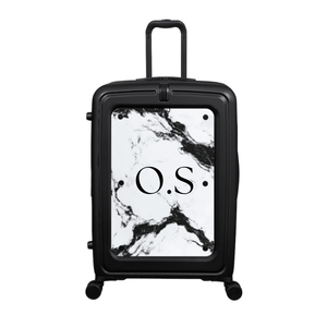 Modify - Suitcase with Personalised Panel (Mono Marble - Initials)