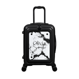 Modify - Suitcase with Personalised Panel (Mono Marble - Double Name)