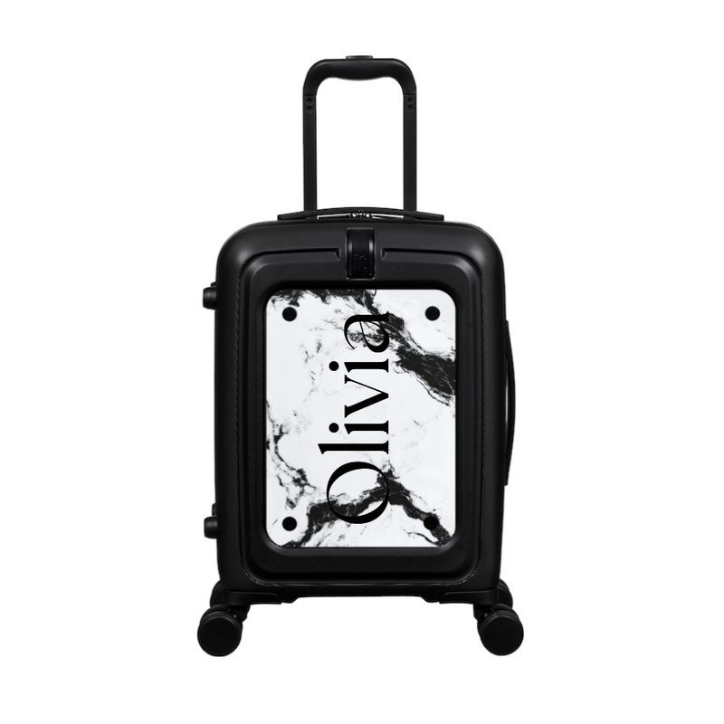 Modify - Suitcase with Personalised Panel (Mono Marble - Side Name)