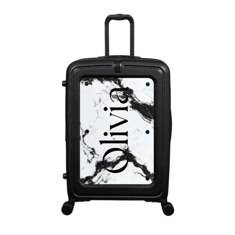 Modify - Suitcase with Personalised Panel (Mono Marble - Side Name)