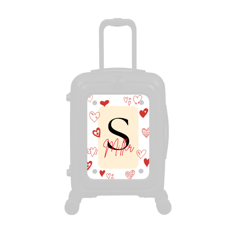 Modify - Personalised Panel (Hearts Border - Letter & Name)