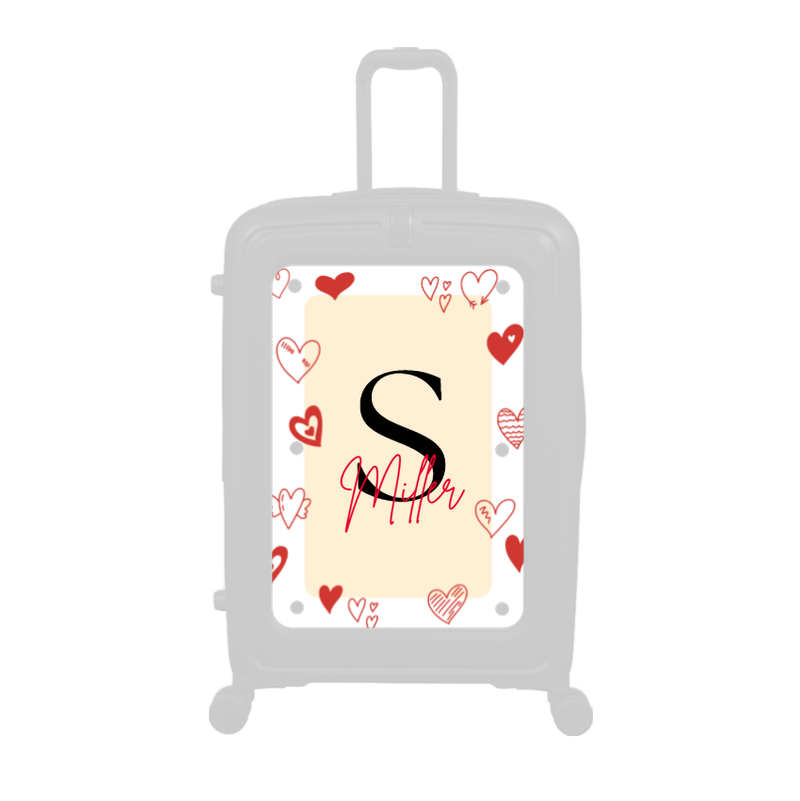 Modify - Personalised Panel (Hearts Border - Letter & Name)