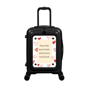 Modify - Suitcase with Personalised Panel (Hearts Border - Quote)