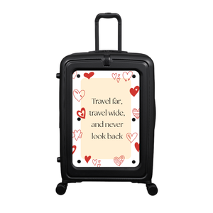 Modify - Suitcase with Personalised Panel (Hearts Border - Quote)