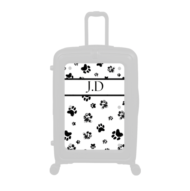 Modify - Personalised Panel (Paw Prints Stripe - Initials)