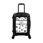 Modify - Suitcase with Personalised Panel (Paw Prints Stripe - Initials)