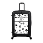 Modify - Suitcase with Personalised Panel (Paw Prints Stripe - Initials)