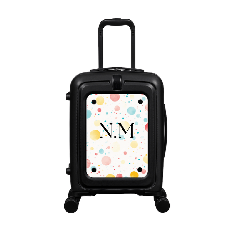 Modify - Suitcase with Personalised Panel (Confetti - Initials)