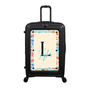 Modify - Suitcase with Personalised Panel (Stamps Border - Letter & Name)