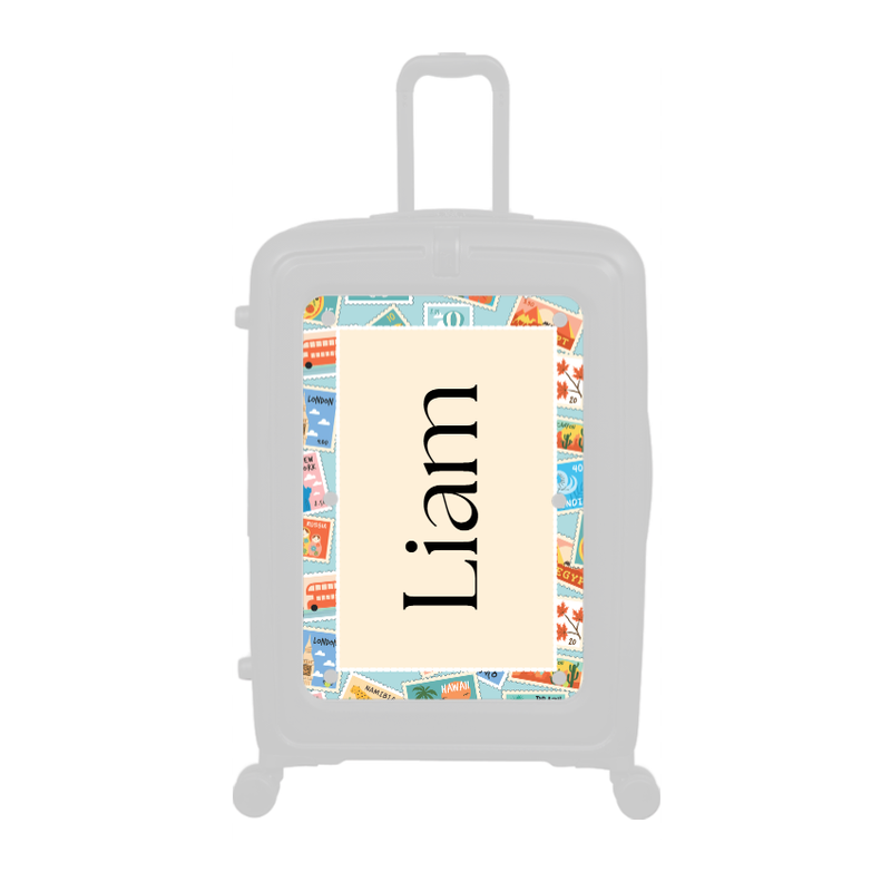 Modify - Personalised Panel (Stamps Border - Side Name)
