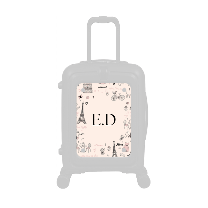 Modify - Personalised Panel (Paris Border - Initials)