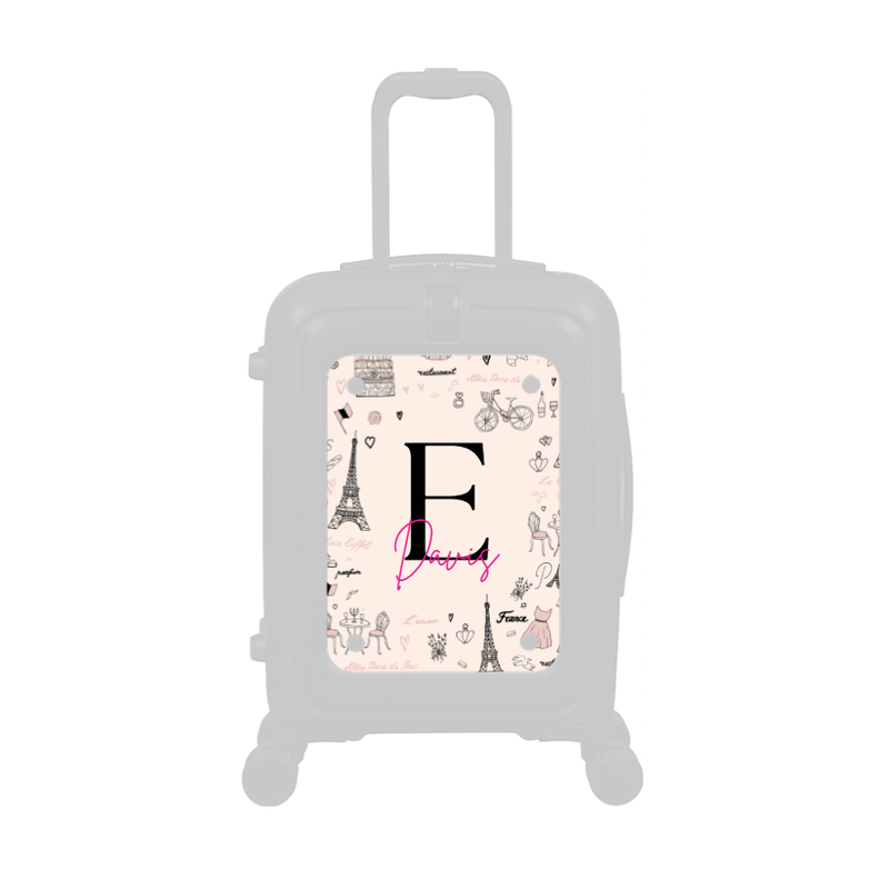 Modify - Personalised Panel (Paris Border - Letter & Name)