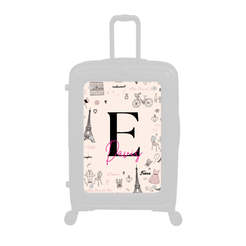 Modify - Personalised Panel (Paris Border - Letter & Name)