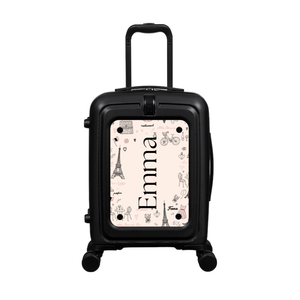 Modify - Suitcase with Personalised Panel (Paris Border - Side Name)