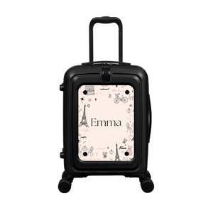 Modify - Suitcase with Personalised Panel (Paris Border - Name)