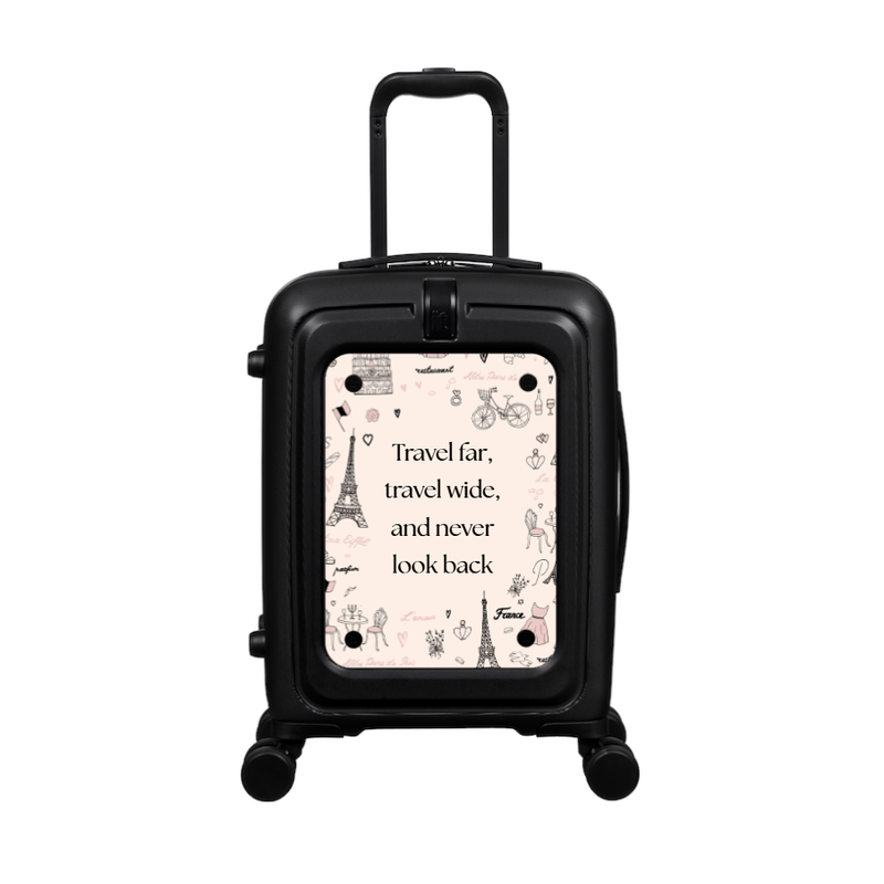 Modify - Suitcase with Personalised Panel (Paris Border - Quote)