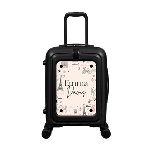 Modify - Suitcase with Personalised Panel (Paris Border - Double Name)