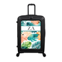 Modify - Suitcase with Personalised Panel (Tropical Leaves - Initials)