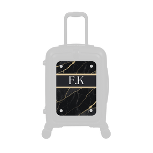 Modify - Personalised Panel (Golden Black Marble Stripe - Initials)