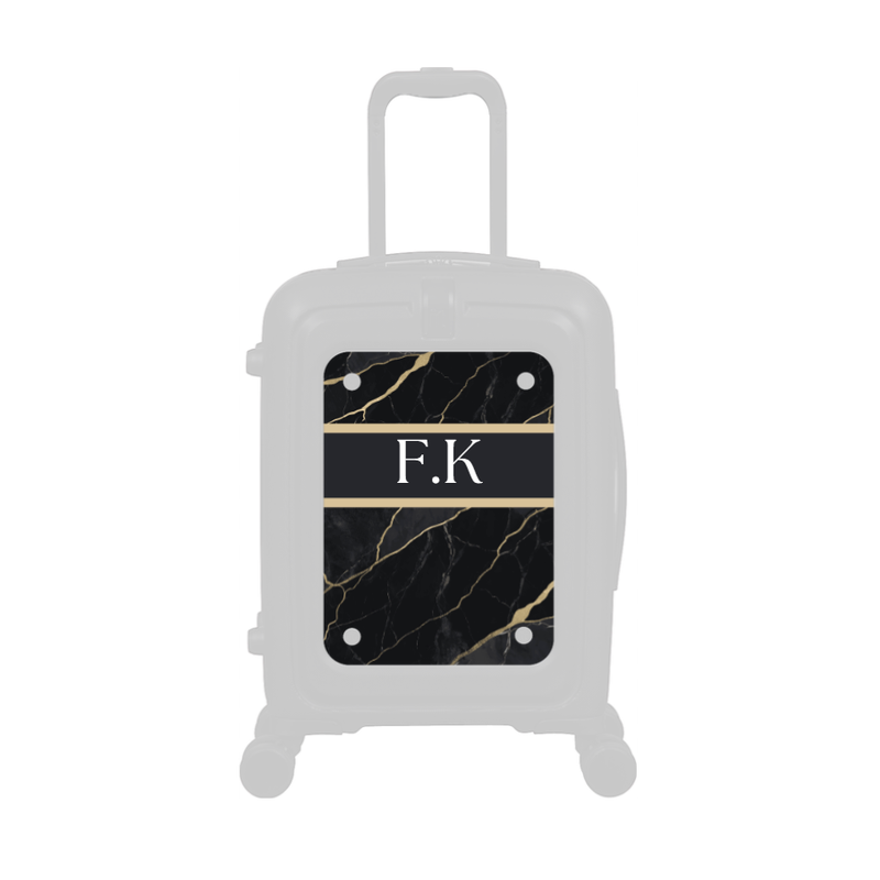 Modify - Personalised Panel (Golden Black Marble Stripe - Initials)