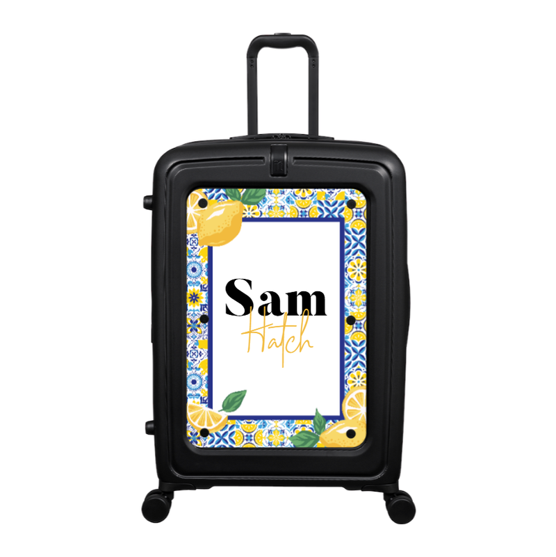 Modify - Suitcase with Personalised Panel (Italian Lemons - Double Name)