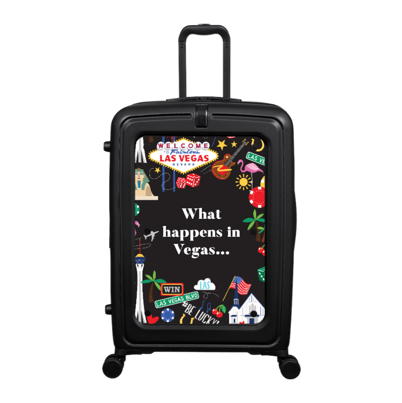 Modify - Suitcase with Personalised Panel (Las Vegas Border - Quote)