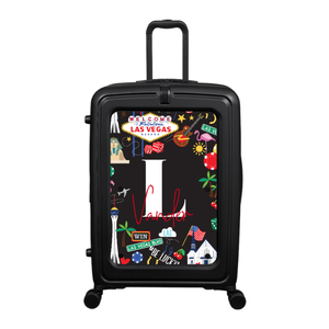 Modify - Suitcase with Personalised Panel (Las Vegas Border - Letter & Name)