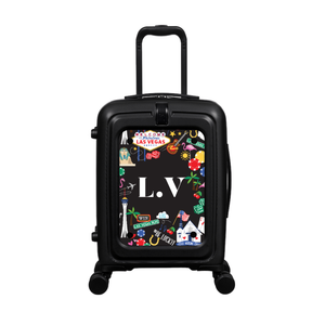 Modify - Suitcase with Personalised Panel (Las Vegas Border - Initials)