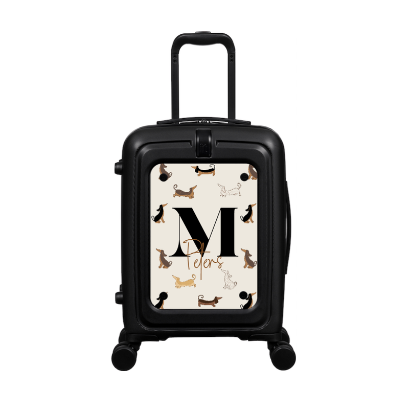 Modify - Suitcase with Personalised Panel (Daxie Border - Letter & Name)