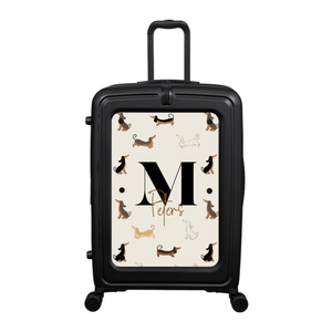 Modify - Suitcase with Personalised Panel (Daxie Border - Letter & Name)