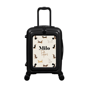 Modify - Suitcase with Personalised Panel (Daxie Border - Double Name)