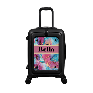 Modify - Suitcase with Personalised Panel (Colour Mix Marble Strip - Name)