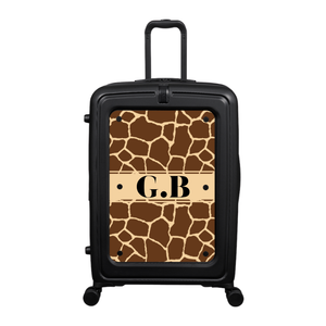Modify - Suitcase with Personalised Panel (Giraffe Strip - Initials)