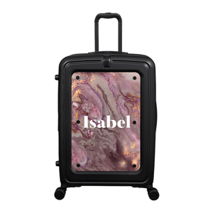 Modify - Suitcase with Personalised Panel (Rose Gold Marble - Name)