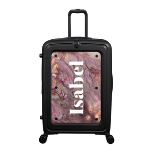 Modify - Suitcase with Personalised Panel (Rose Gold Marble - Side Name)