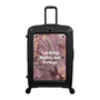 Modify - Suitcase with Personalised Panel (Rose Gold Marble - Quote)