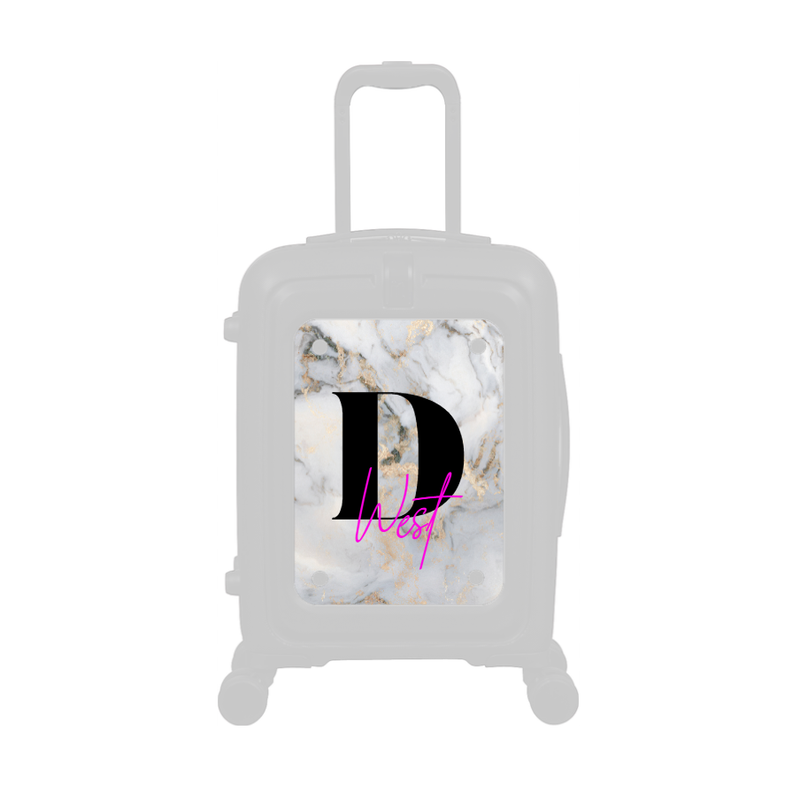 Modify - Personalised Panel (Grey Gold Marble - Letter & Name)