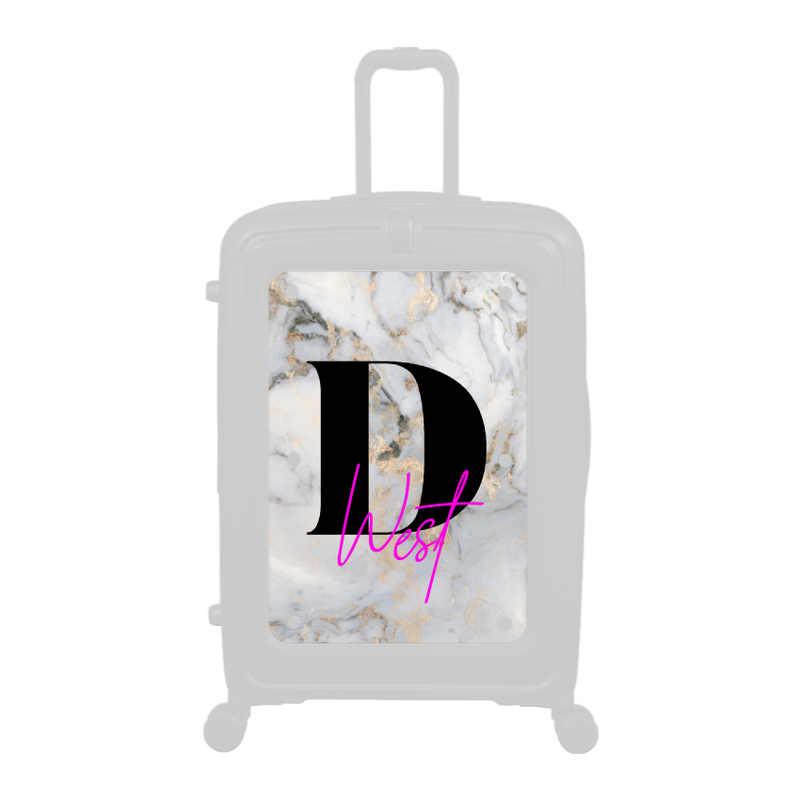 Modify - Personalised Panel (Grey Gold Marble - Letter & Name)