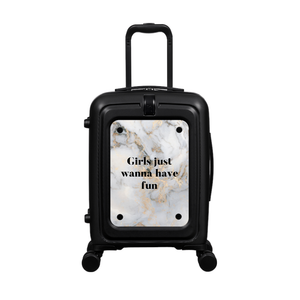Modify - Suitcase with Personalised Panel (Grey Gold Marble - Quote)