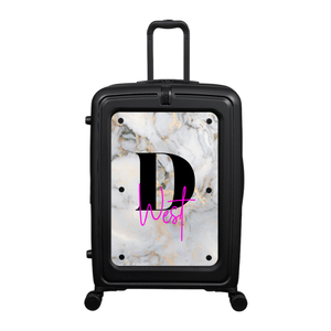 Modify - Suitcase with Personalised Panel (Grey Gold Marble - Letter & Name)
