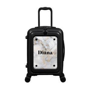 Modify - Suitcase with Personalised Panel (Grey Gold Marble - Name)