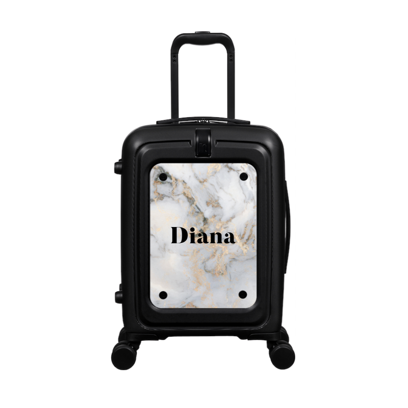 Modify - Suitcase with Personalised Panel (Grey Gold Marble - Name)