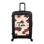 Modify - Suitcase with Personalised Panel (Textured Cow - Name)