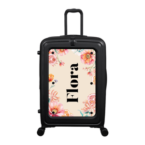 Modify - Suitcase with Personalised Panel (Summer Flowers - Side Name)