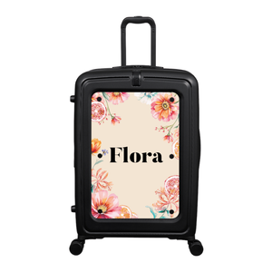 Modify - Suitcase with Personalised Panel (Summer Flowers - Name)