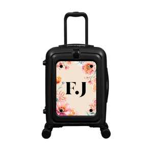 Modify - Suitcase with Personalised Panel (Summer Flowers - Initials)