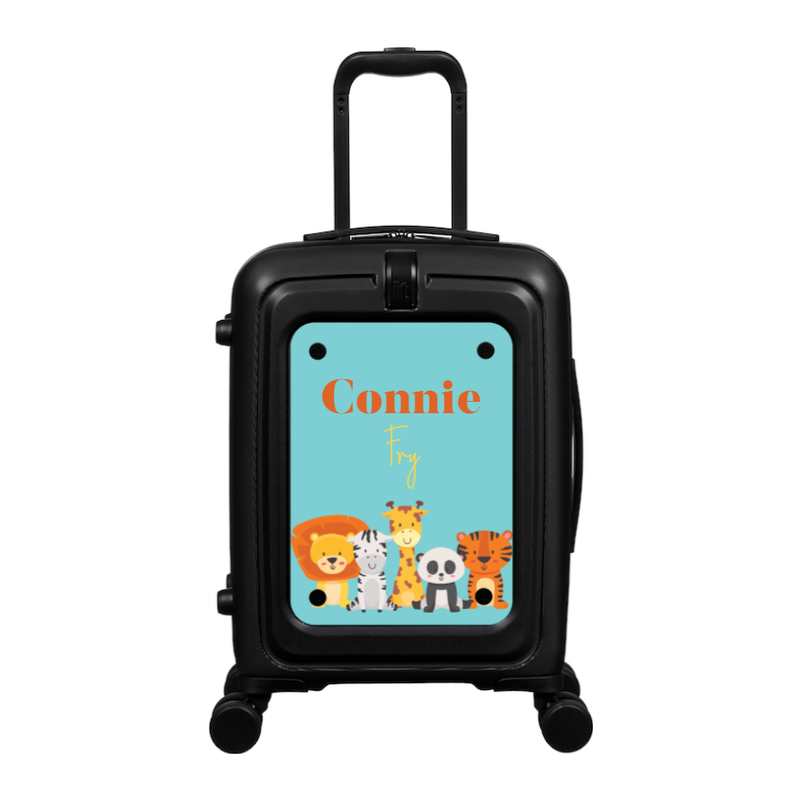 Modify - Suitcase with Personalised Panel (Kids Zoo Animals - Double Name)