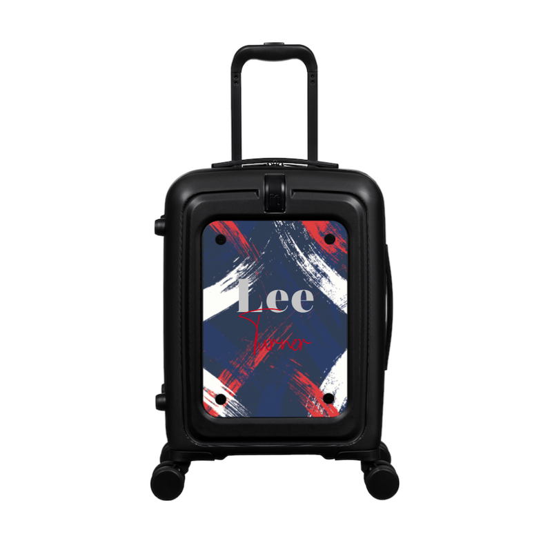 Modify - Suitcase with Personalised Panel (Brush Strokes - Double Name)