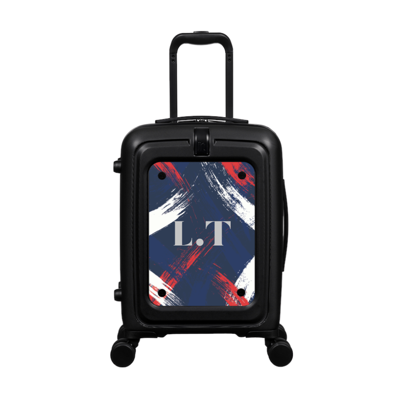 Modify - Suitcase with Personalised Panel (Brush Strokes - Initials)